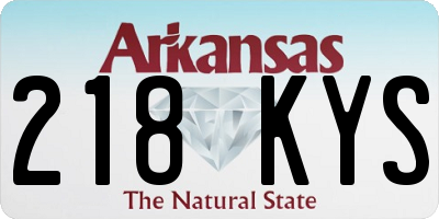 AR license plate 218KYS