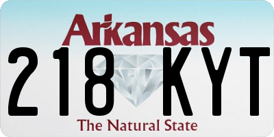 AR license plate 218KYT
