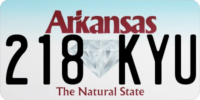 AR license plate 218KYU