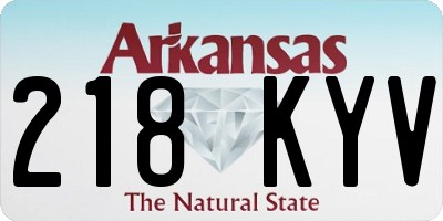 AR license plate 218KYV