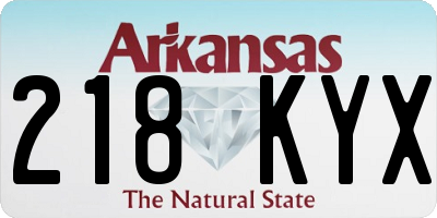 AR license plate 218KYX