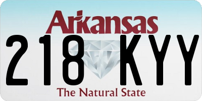 AR license plate 218KYY