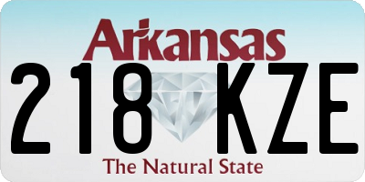 AR license plate 218KZE