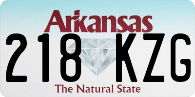 AR license plate 218KZG