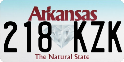 AR license plate 218KZK