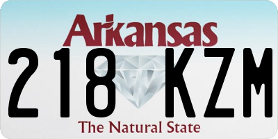 AR license plate 218KZM