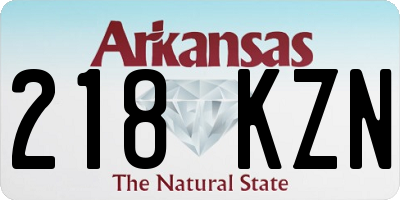 AR license plate 218KZN