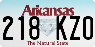 AR license plate 218KZO