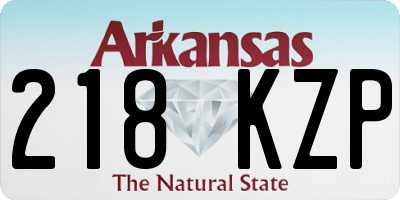 AR license plate 218KZP