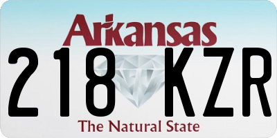 AR license plate 218KZR
