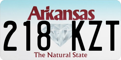 AR license plate 218KZT