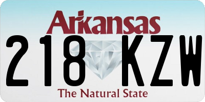 AR license plate 218KZW