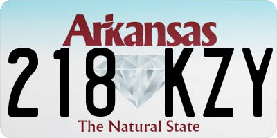 AR license plate 218KZY