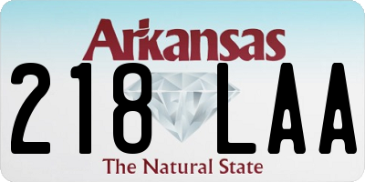 AR license plate 218LAA