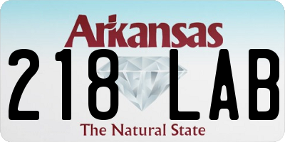AR license plate 218LAB