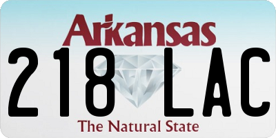 AR license plate 218LAC