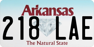 AR license plate 218LAE