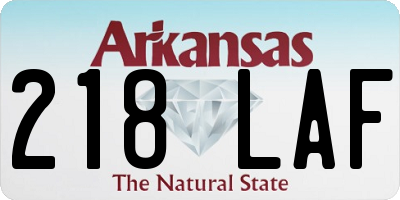 AR license plate 218LAF
