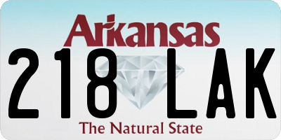 AR license plate 218LAK