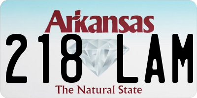 AR license plate 218LAM