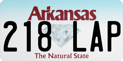 AR license plate 218LAP