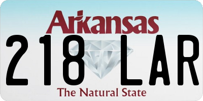 AR license plate 218LAR