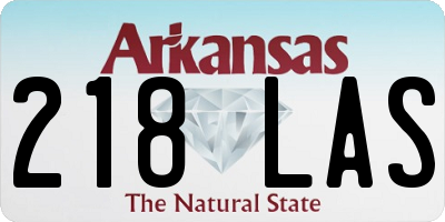 AR license plate 218LAS