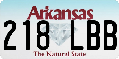 AR license plate 218LBB
