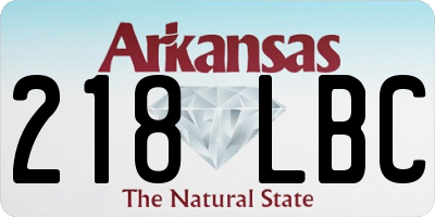 AR license plate 218LBC
