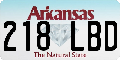AR license plate 218LBD