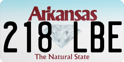 AR license plate 218LBE