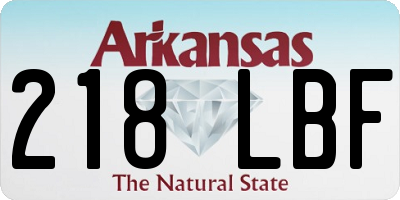 AR license plate 218LBF