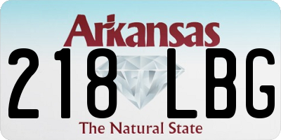 AR license plate 218LBG