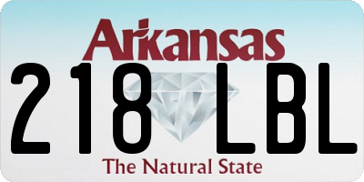 AR license plate 218LBL