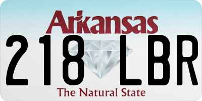 AR license plate 218LBR