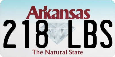 AR license plate 218LBS