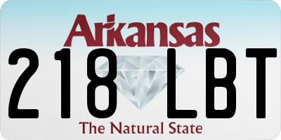 AR license plate 218LBT