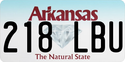 AR license plate 218LBU