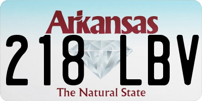 AR license plate 218LBV