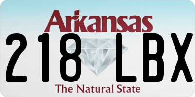 AR license plate 218LBX