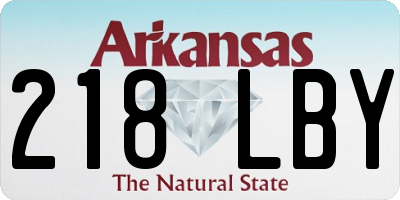 AR license plate 218LBY