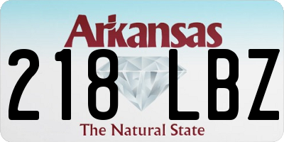 AR license plate 218LBZ