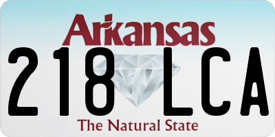 AR license plate 218LCA