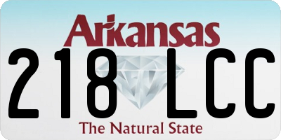 AR license plate 218LCC