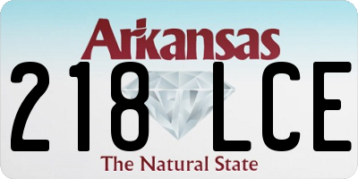 AR license plate 218LCE