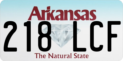 AR license plate 218LCF