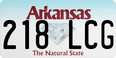 AR license plate 218LCG