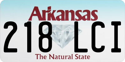 AR license plate 218LCI