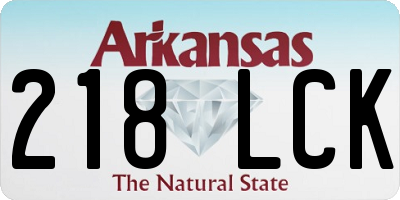 AR license plate 218LCK