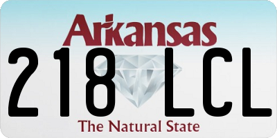 AR license plate 218LCL